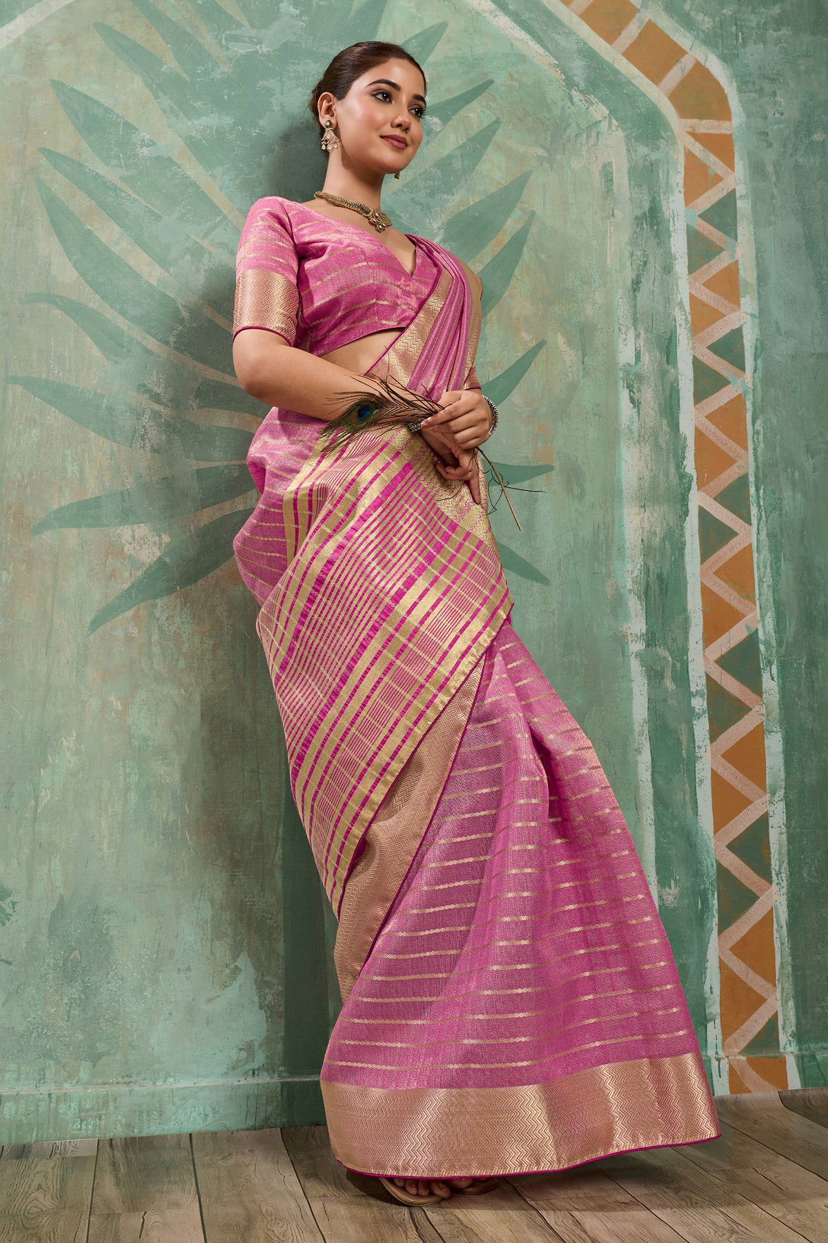 Pink Woven Cotton Tissue Saree-SAR12933_5_SareeButa.com