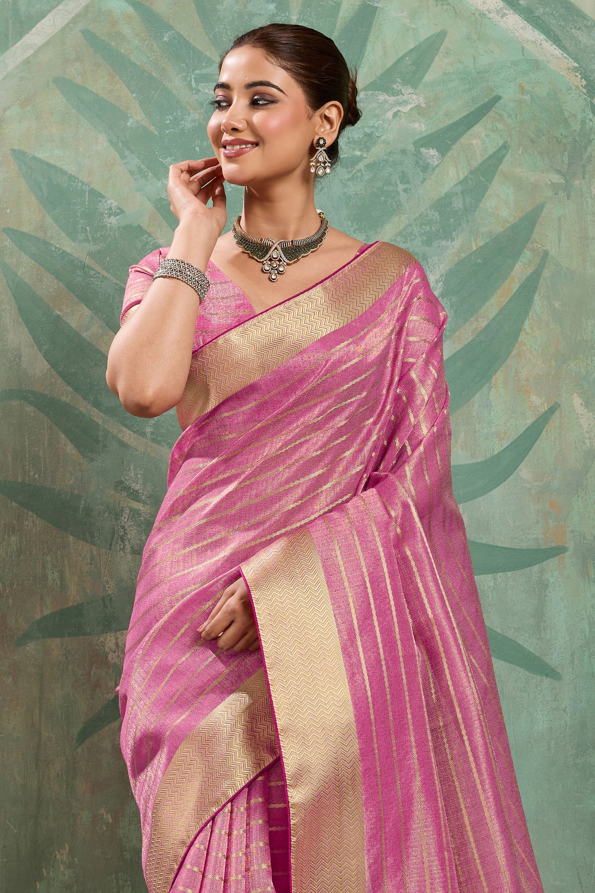 Pink Woven Cotton Tissue Saree-SAR12933_6_SareeButa.com