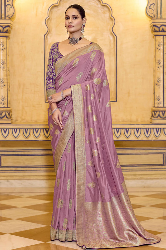 Pink Woven Crepe Silk Saree-SAR11159_1_SareeButa.com