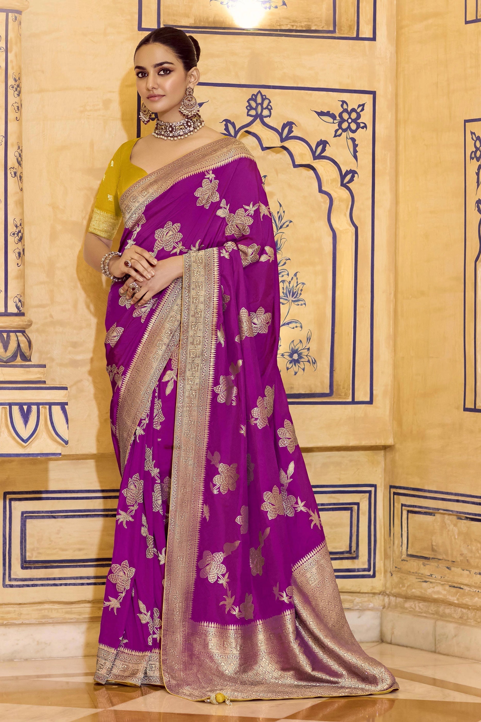 Pink Woven Crepe Silk Saree-SAR11161_1_SareeButa.com