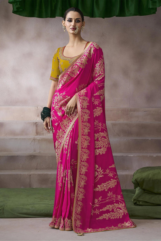 Pink Woven Crepe Silk Saree-SAR11604_1_SareeButa.com