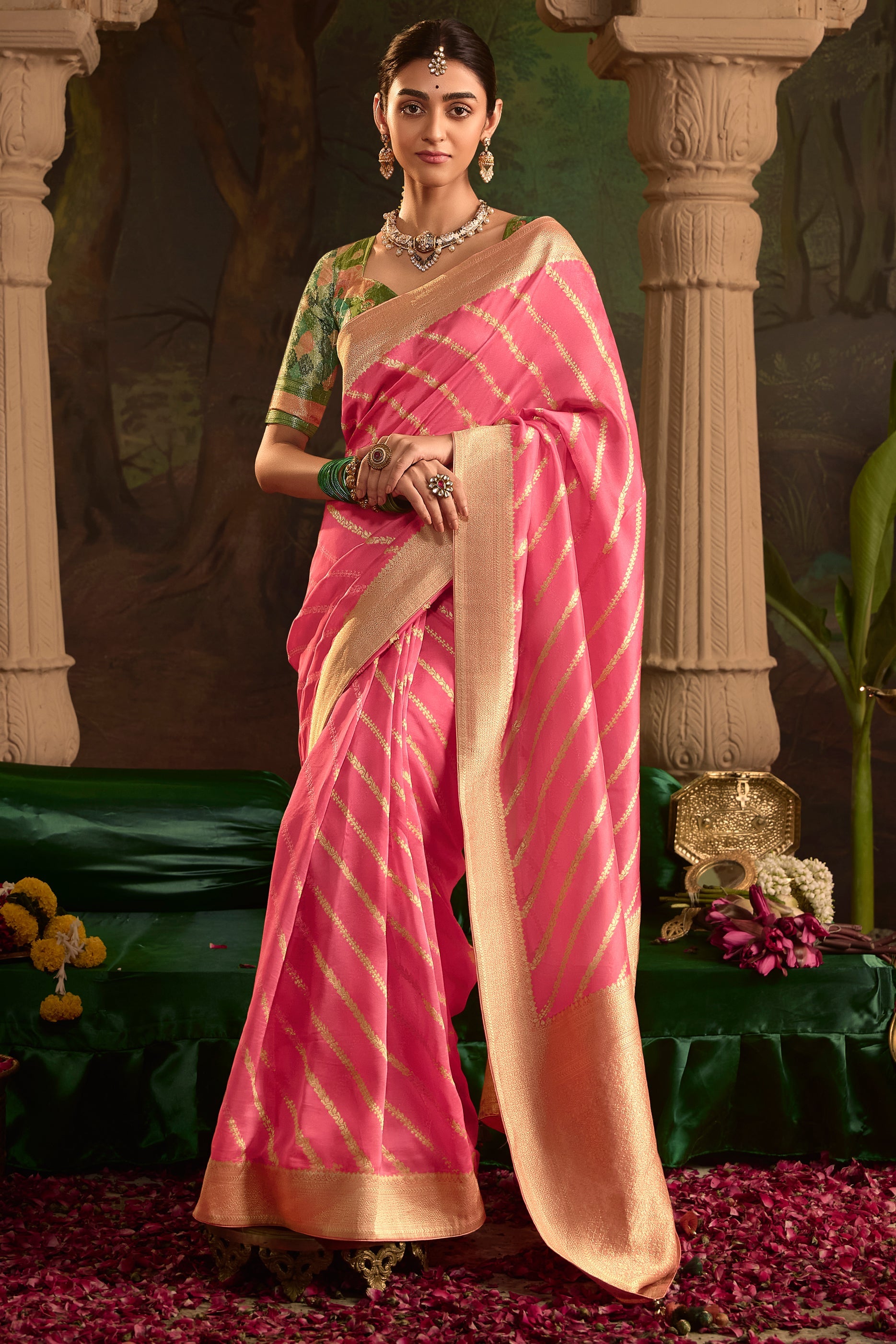 Pink Woven Crepe Silk Saree-ZB133579_1_SareeButa.com