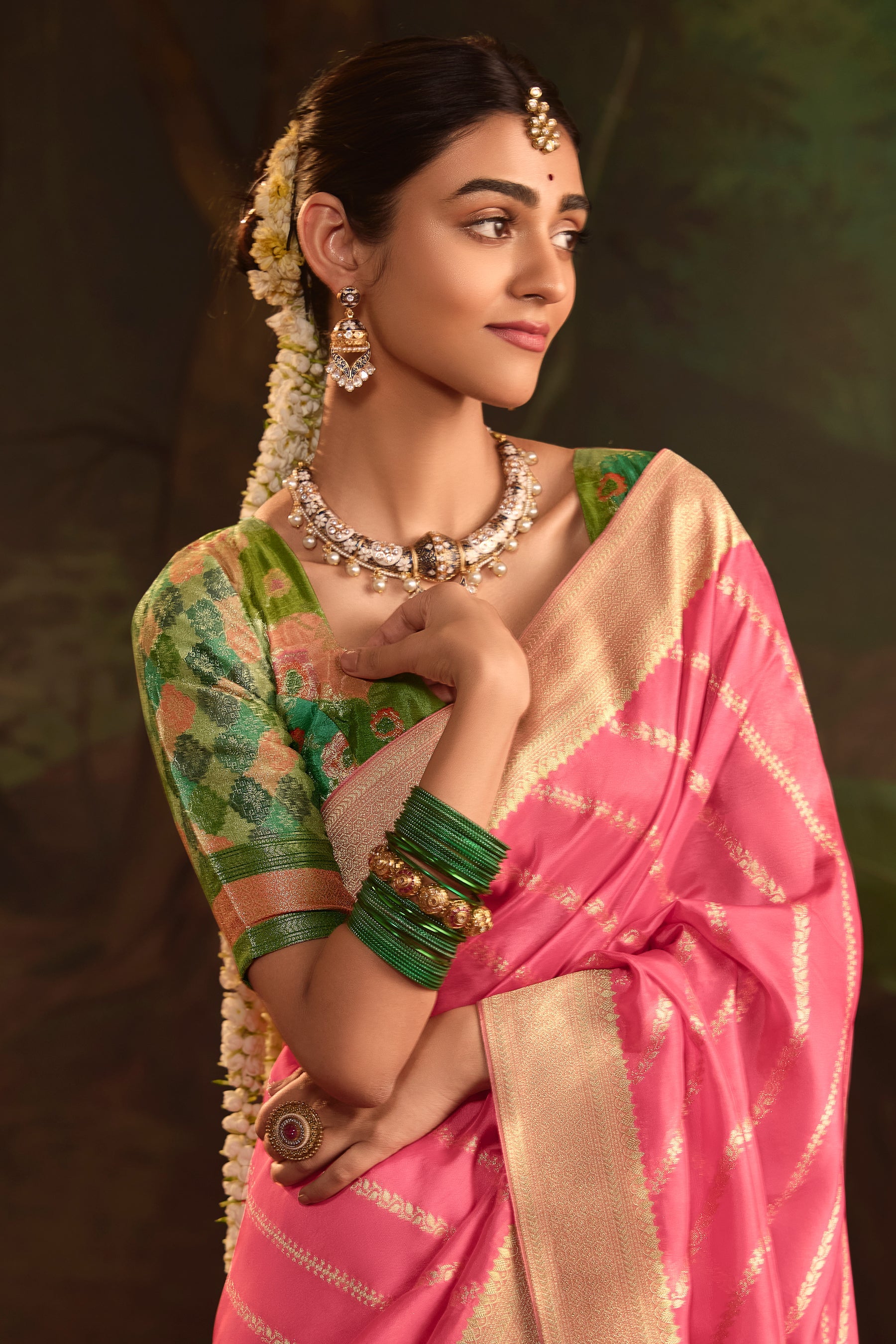 Pink Woven Crepe Silk Saree-ZB133579_2_SareeButa.com