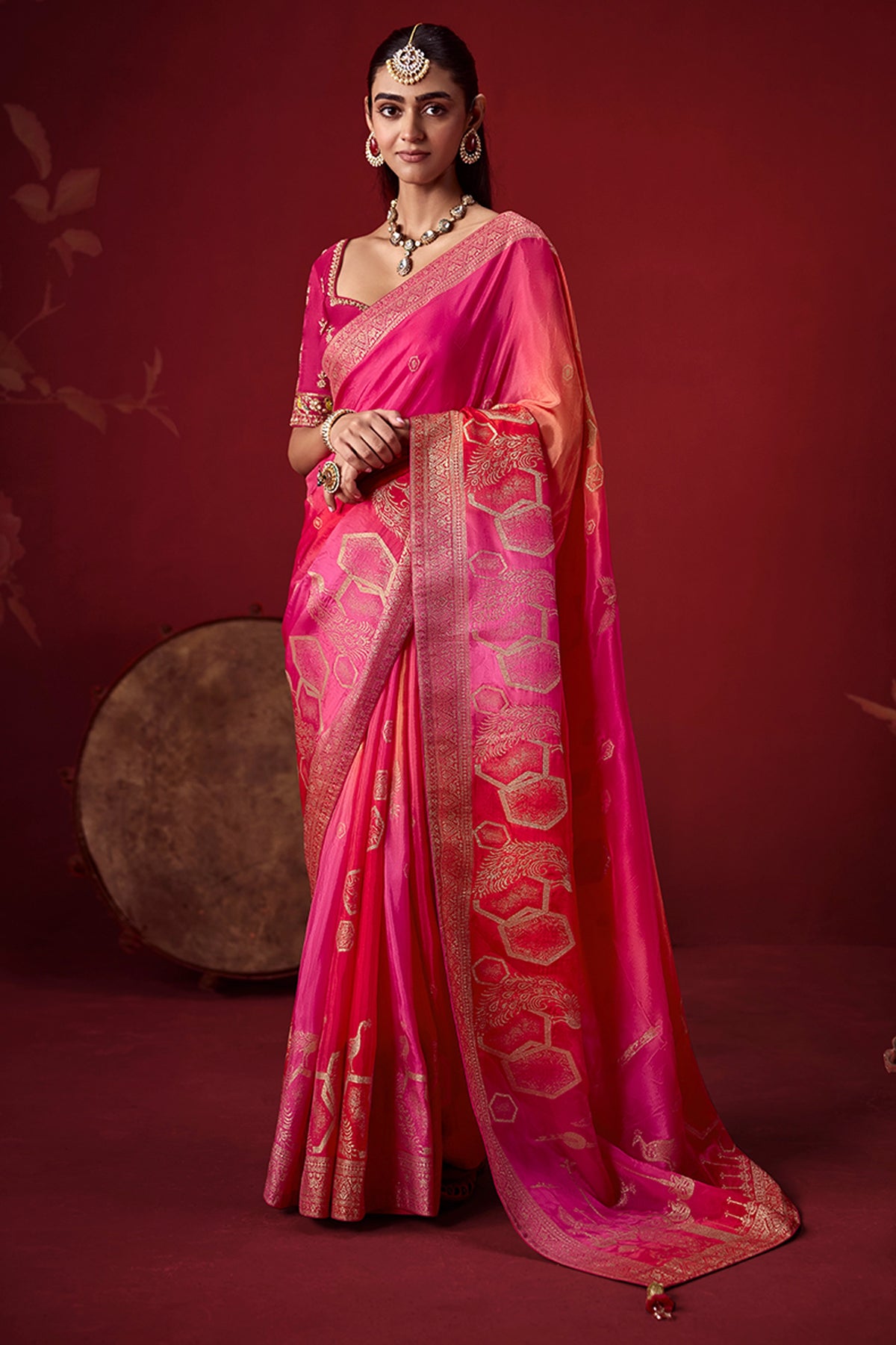 Pink Woven Dola Crepe Silk Saree-SAR13411_1_SareeButa.com