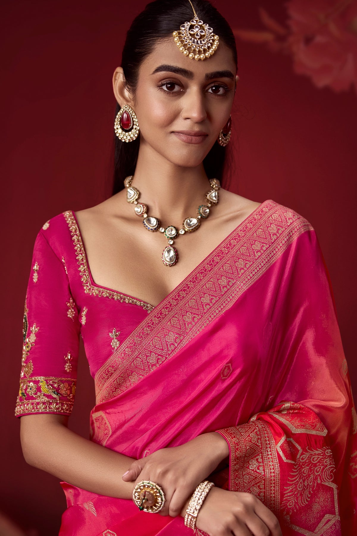 Pink Woven Dola Crepe Silk Saree-SAR13411_2_SareeButa.com
