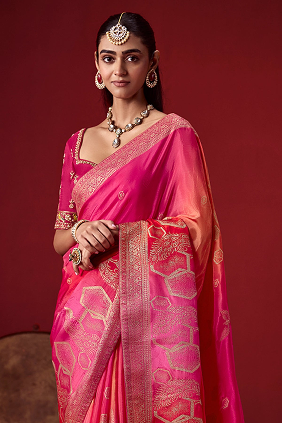 Pink Woven Dola Crepe Silk Saree-SAR13411_5_SareeButa.com