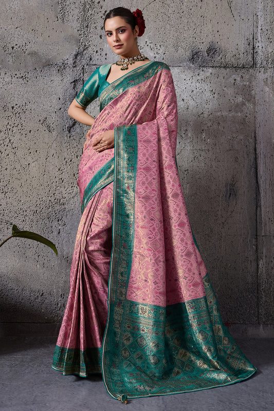 Pink Woven Kanjivaram Silk Saree-SAR12556_1_SareeButa.com