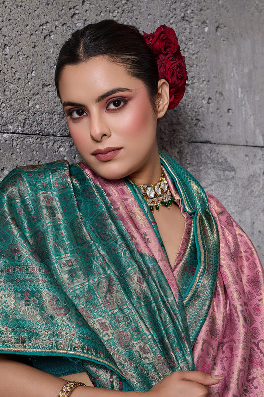 Pink Woven Kanjivaram Silk Saree-SAR12556_2_SareeButa.com