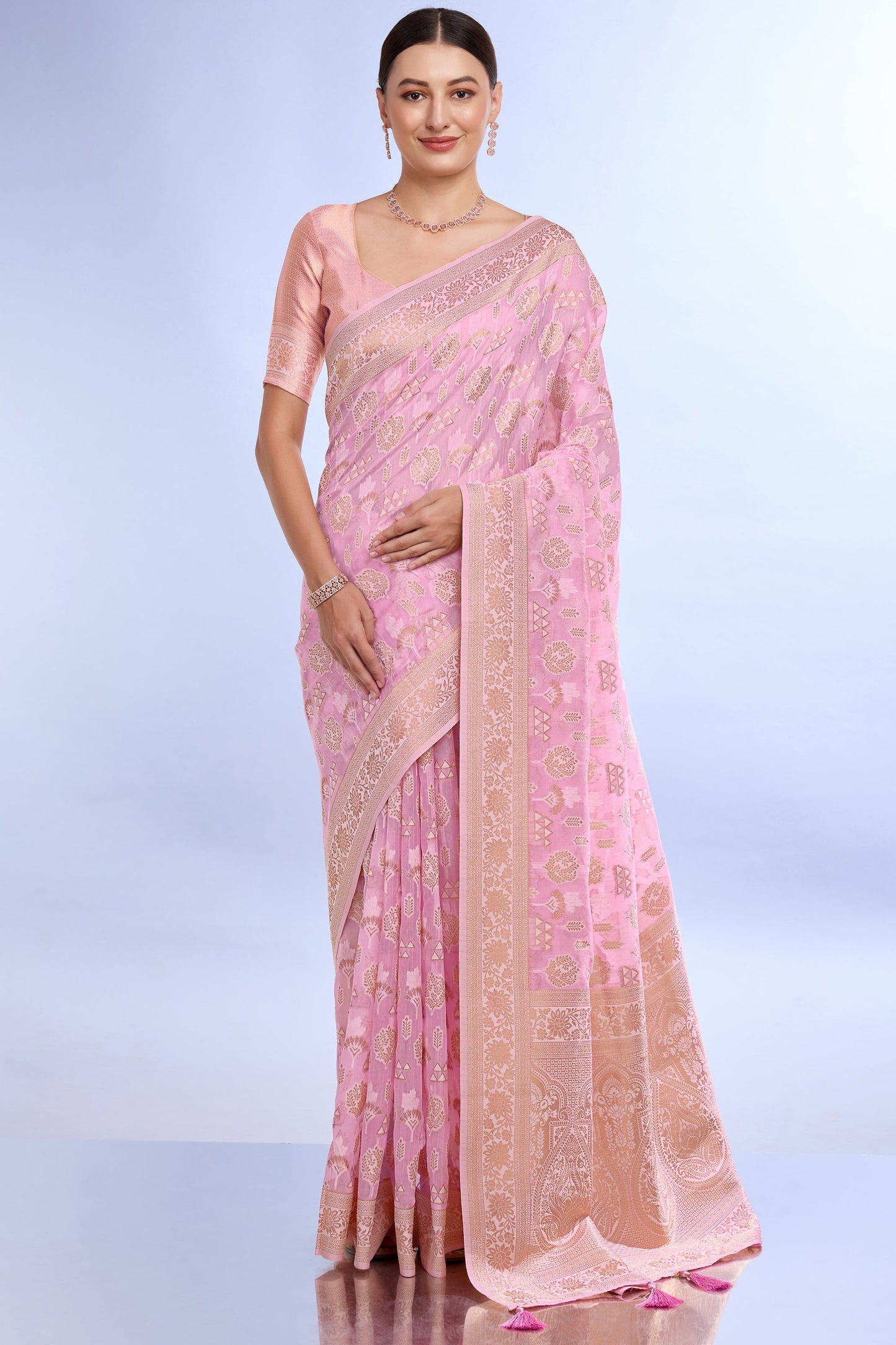 pink-woven-organza-saree-zb132166_1_SareeButa.com