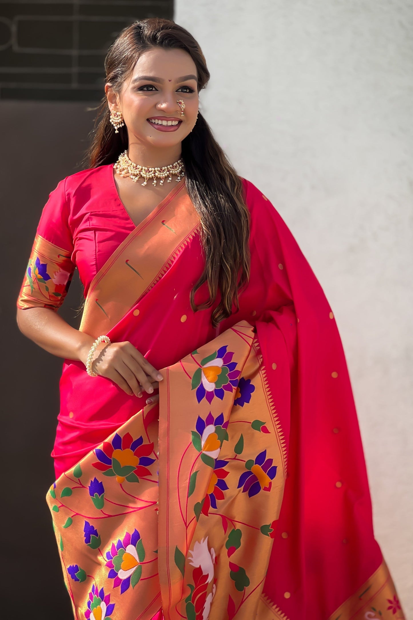 Pink Woven Paithani Saree-ZB134859_2_SareeButa.com