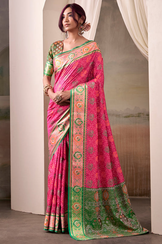 Pink Woven Patola Silk Saree-SAR10024_1_SareeButa.com