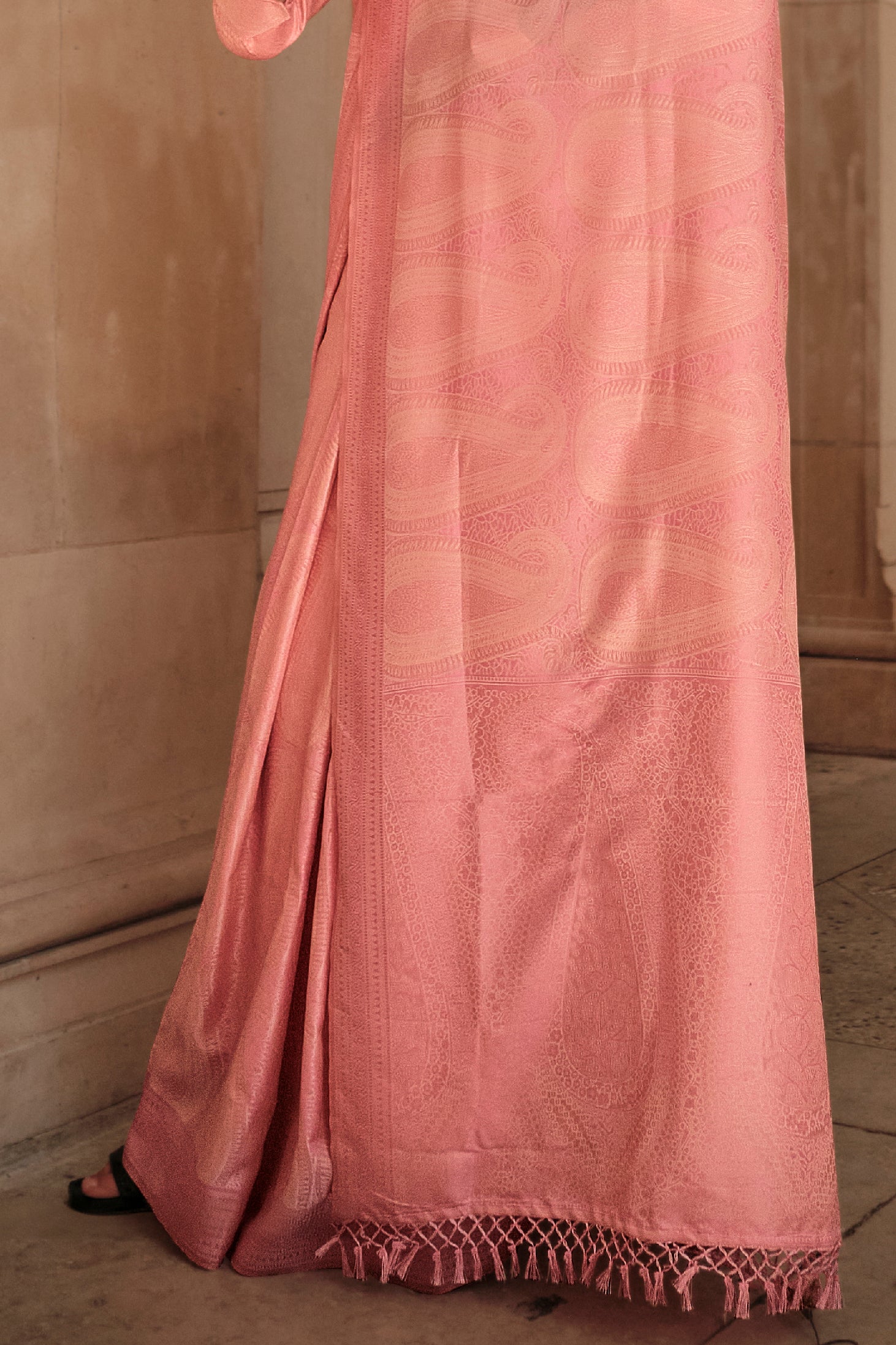 Pink Woven Satin Saree-ZB134273_4_SareeButa.com