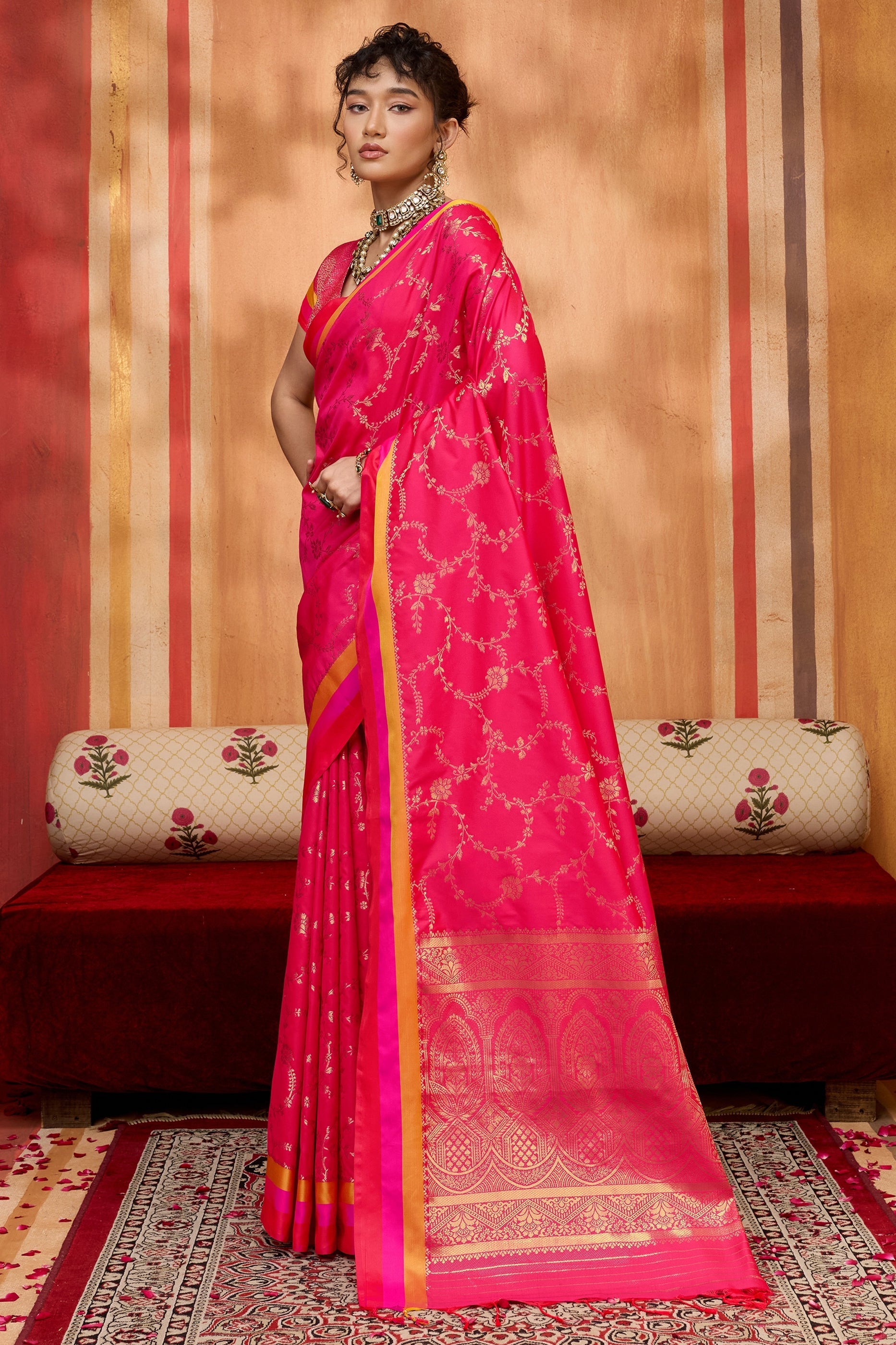 Pink Woven Silk Saree-SAR11235_2_SareeButa.com