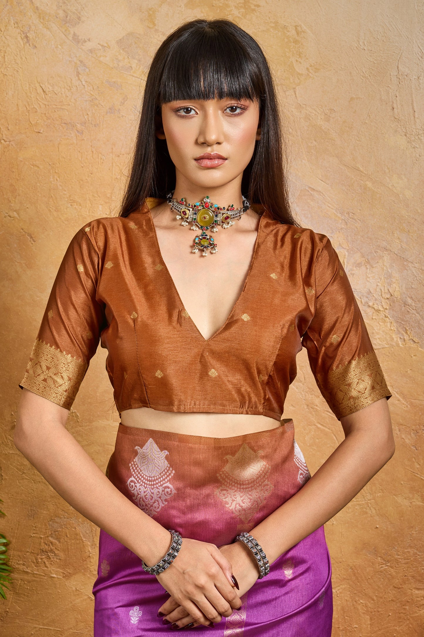 Pink Woven Silk Saree-SAR11939_5_SareeButa.com
