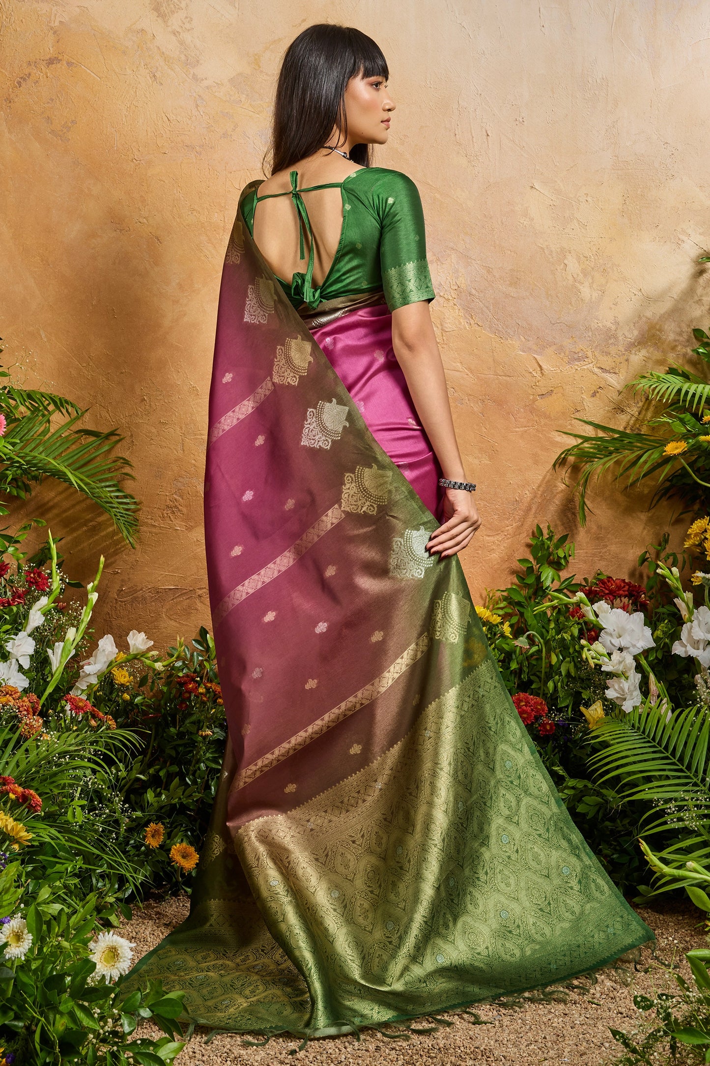Pink Woven Silk Saree-SAR11942_3_SareeButa.com