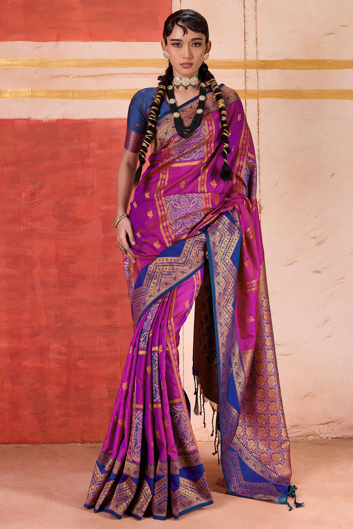 Pink Woven Silk Saree-SAR11956_1_SareeButa.com