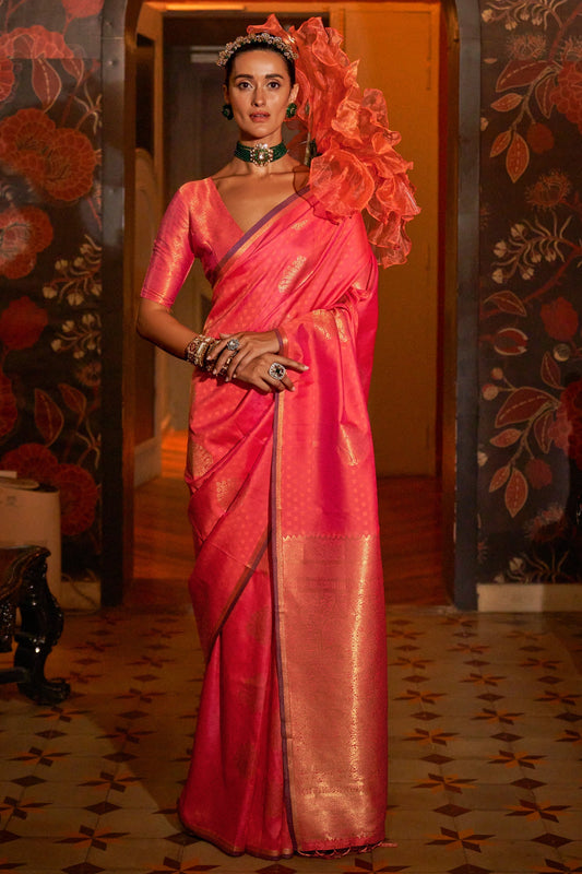 Pink Woven Silk Saree-ZB133030_1_SareeButa.com