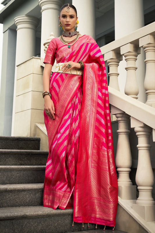 Pink Woven Silk Saree-ZB133524_1_SareeButa.com