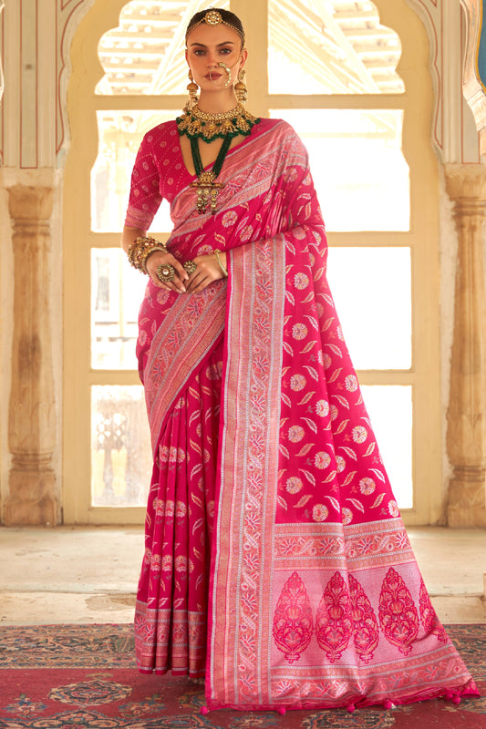 Pink Woven Silk Saree-ZB133839_1_SareeButa.com