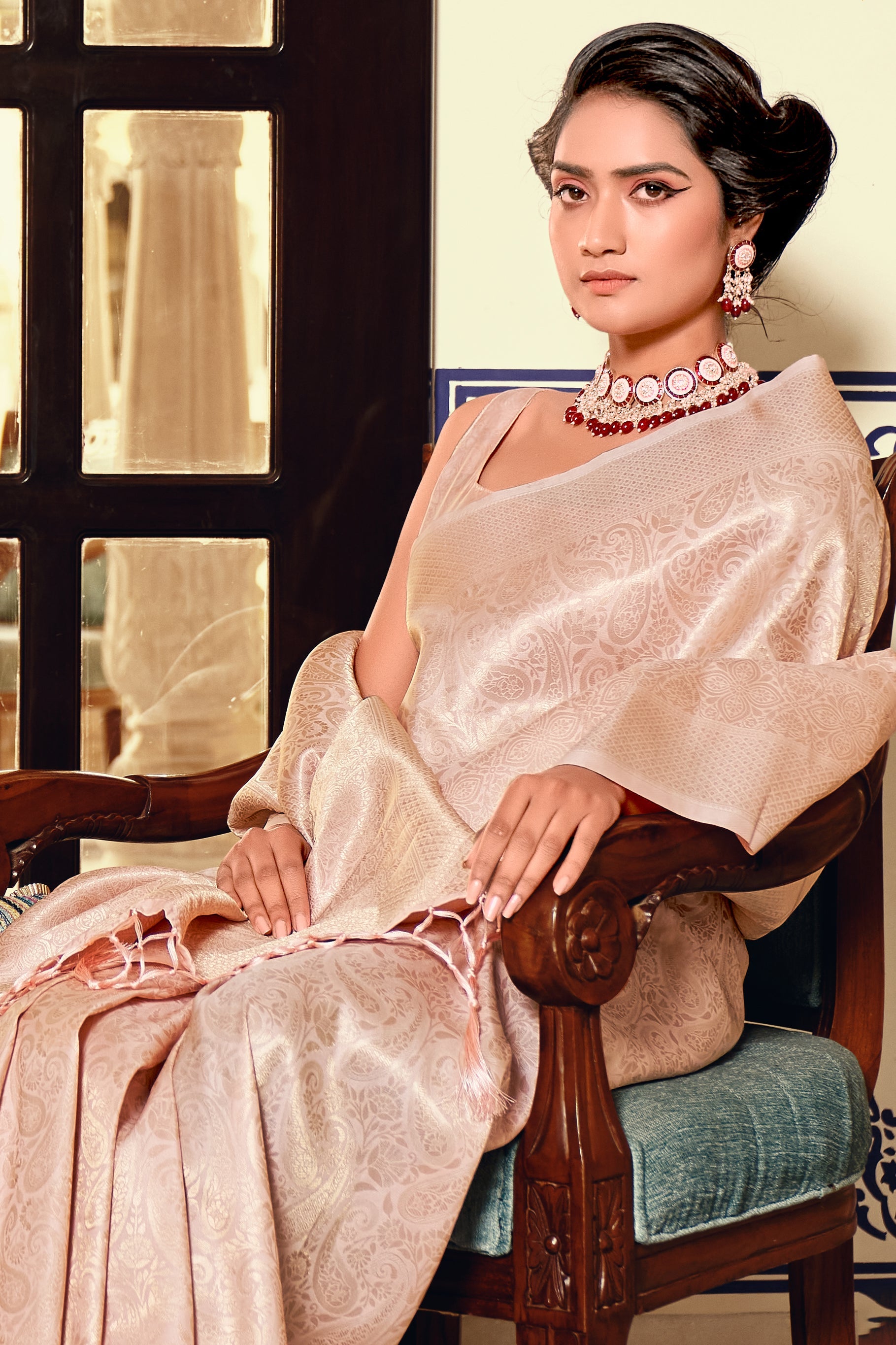 Light Pink Woven Silk Saree-ZB134150_3_SareeButa.com