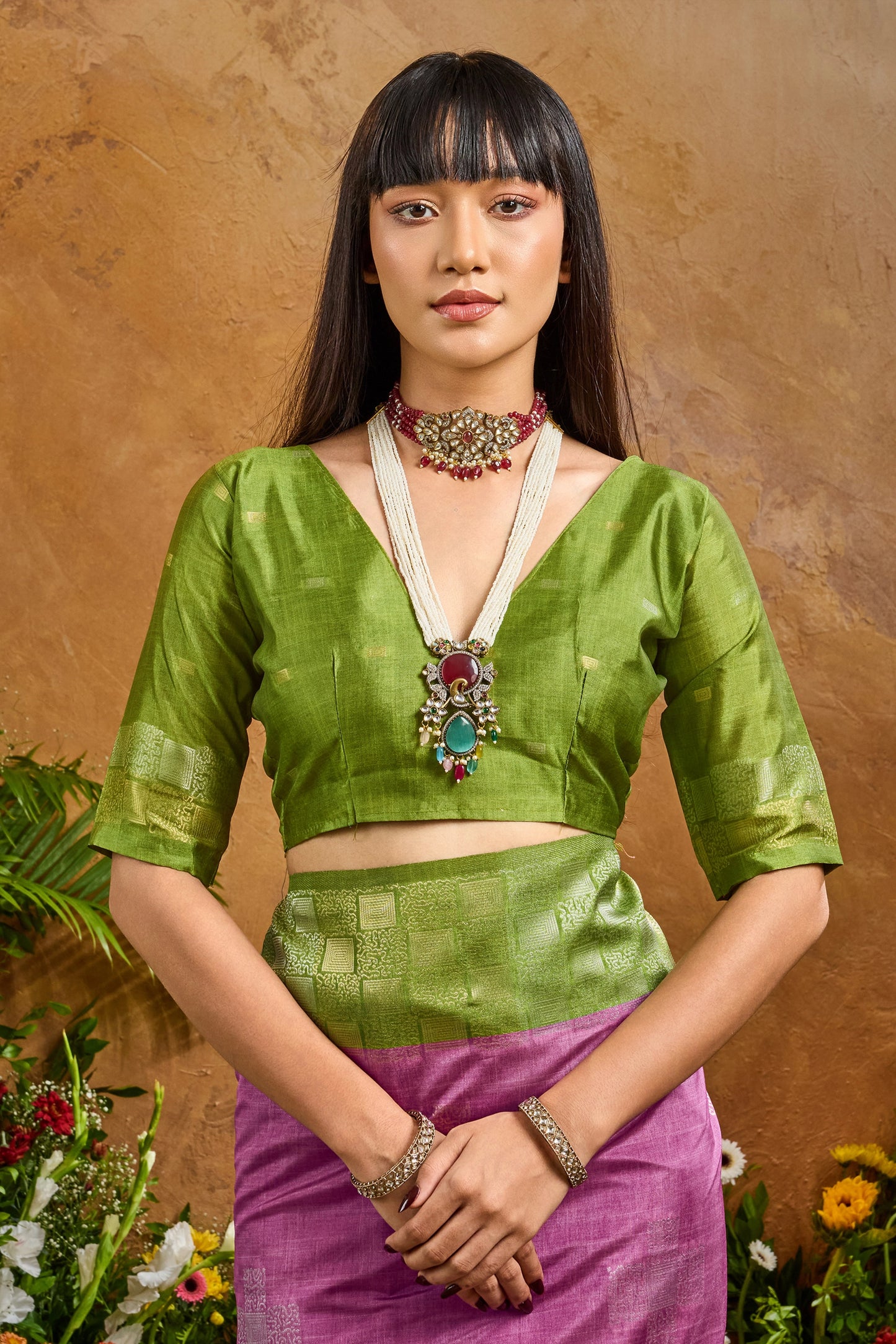 Pink Woven Silk Saree
-SAR11926_5_SareeButa.com
