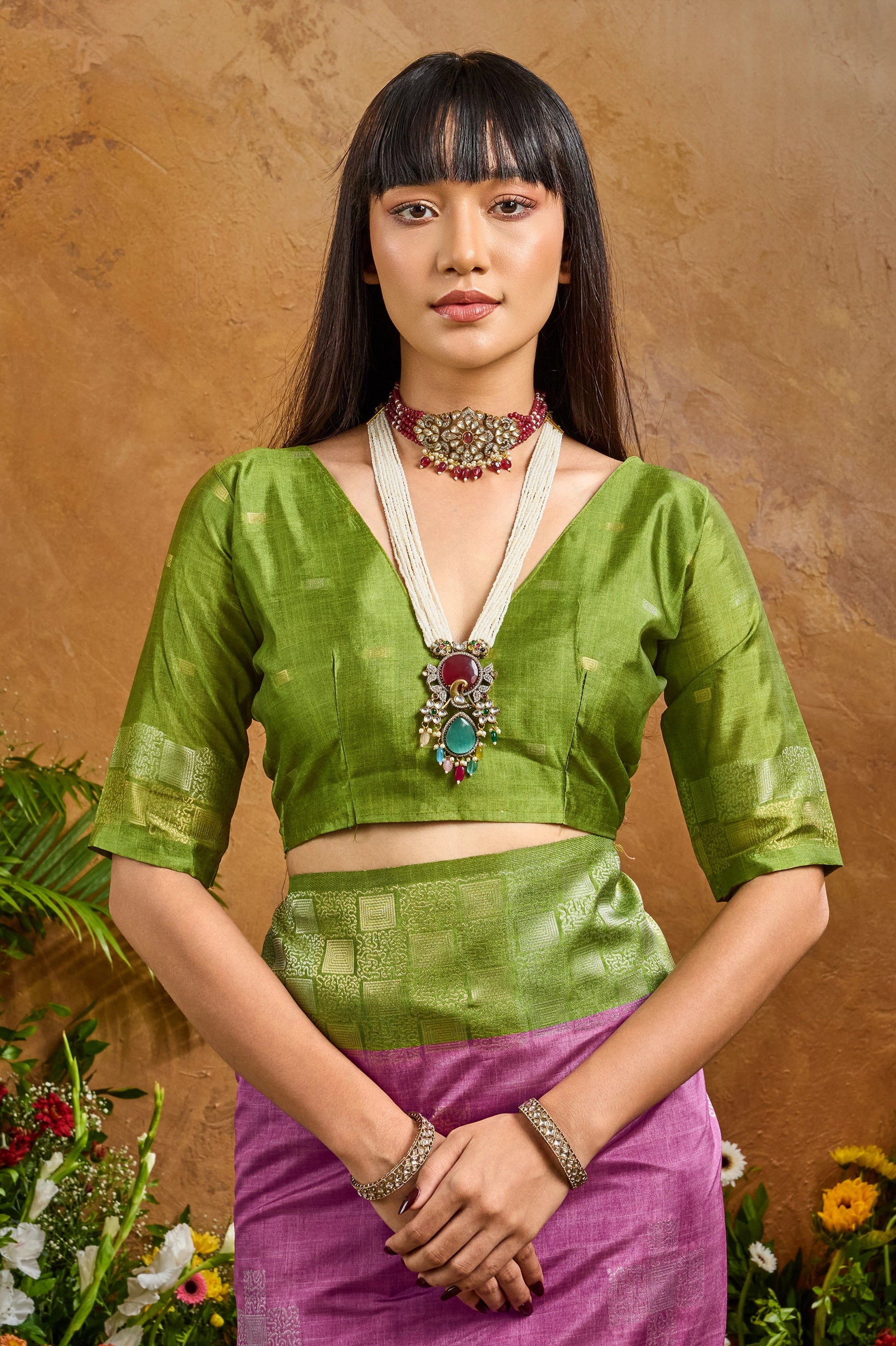Pink Woven Silk Saree
-SAR11926_5_SareeButa.com