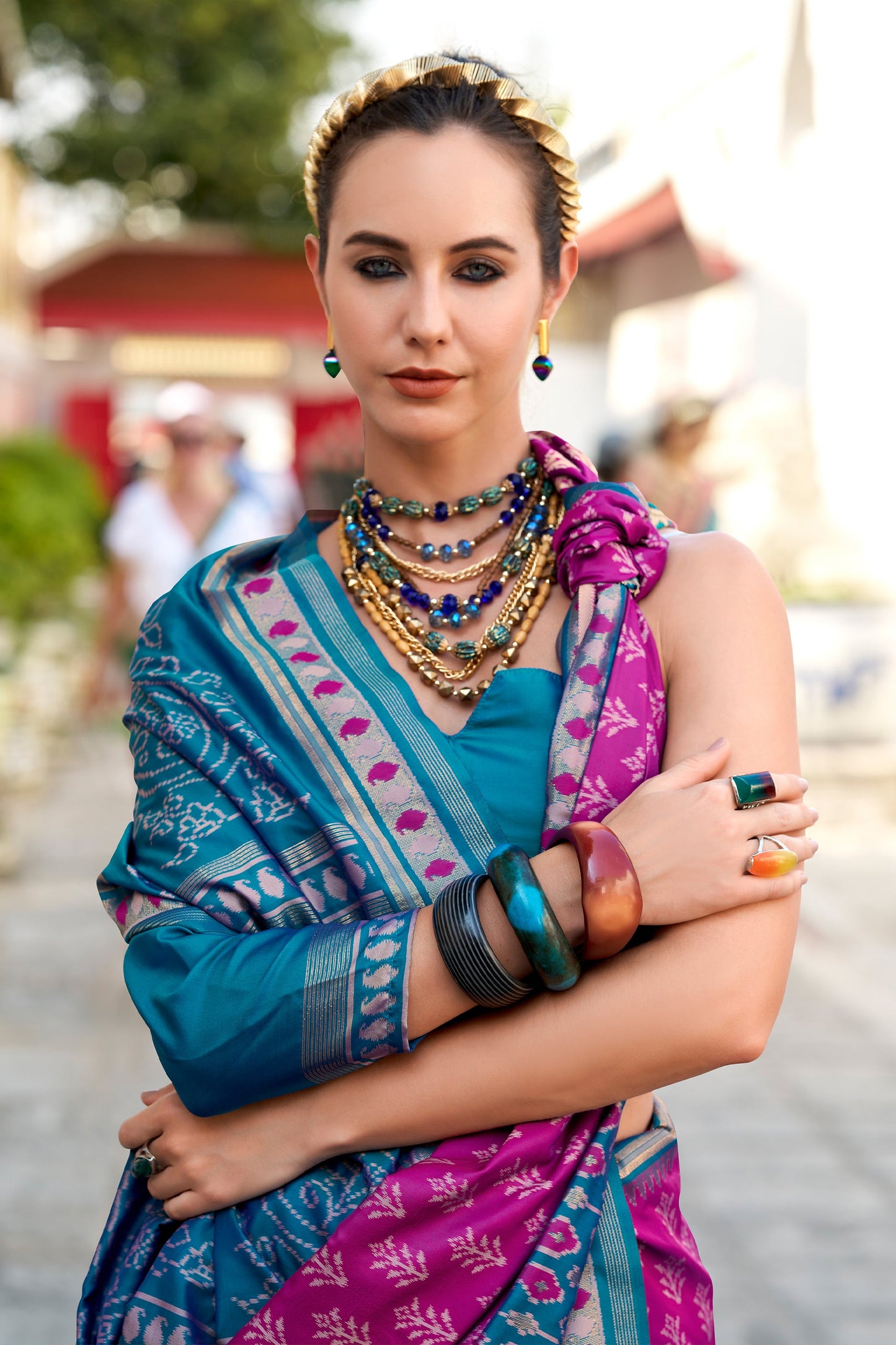 Pink Woven Soft Ikat Silk Saree-SAR10025_2_SareeButa.com