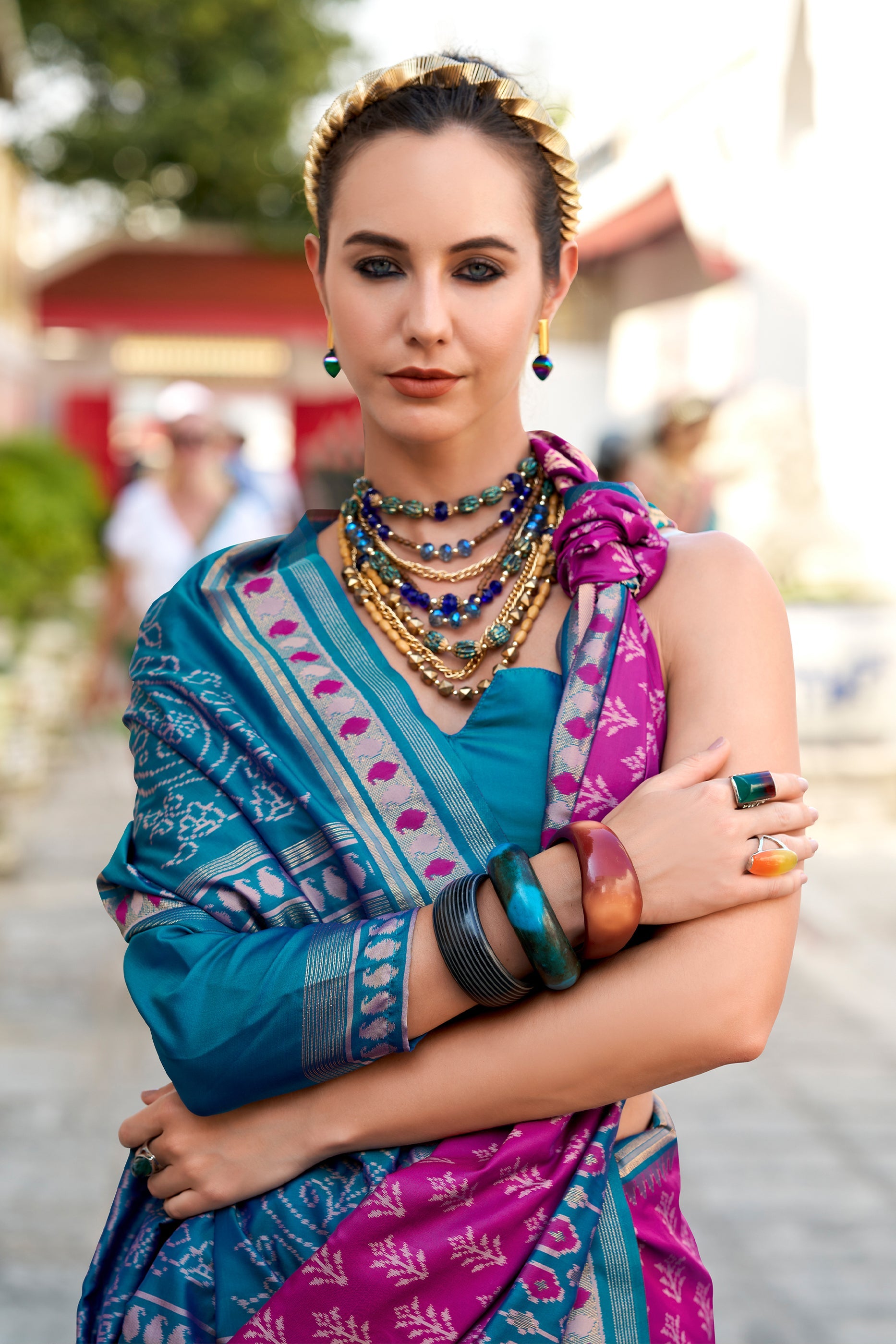 Pink Woven Soft Ikat Silk Saree-SAR10025_2_SareeButa.com