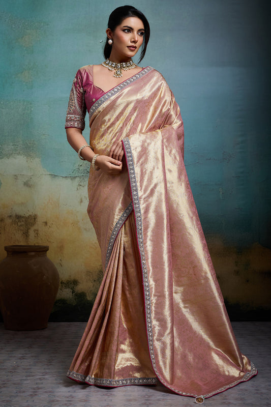 Pink Woven Tissue Banarasi Saree-SAR12818_1_SareeButa.com