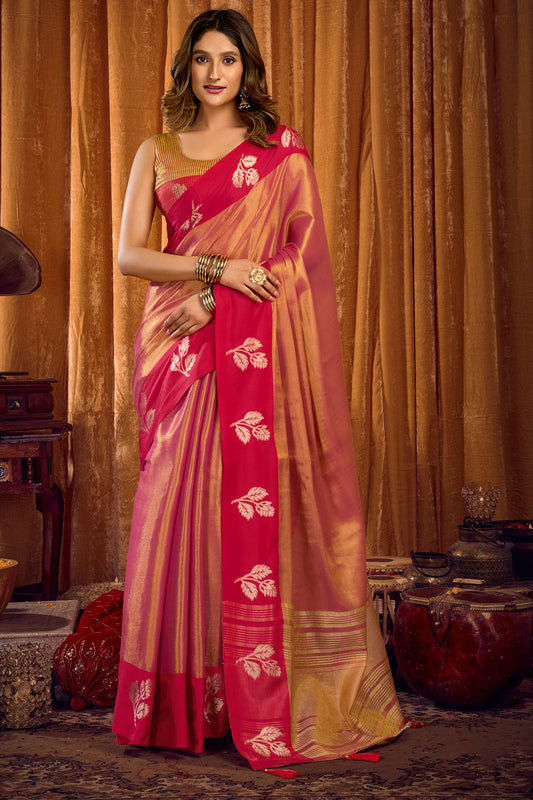 Pink Woven Tissue Saree-SAR12639_1_SareeButa.com