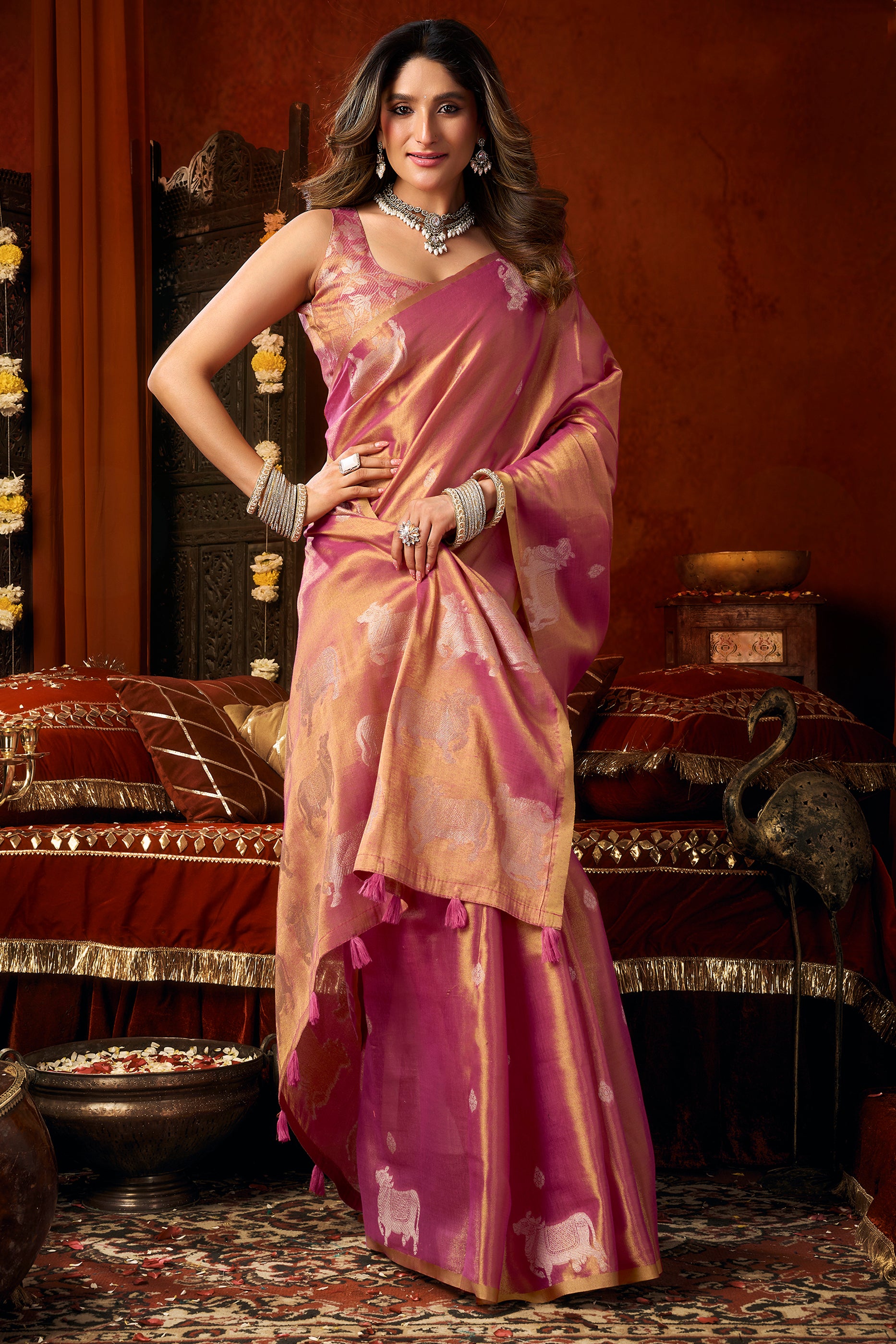 Pink Woven Tissue Saree-SAR12722_3_SareeButa.com