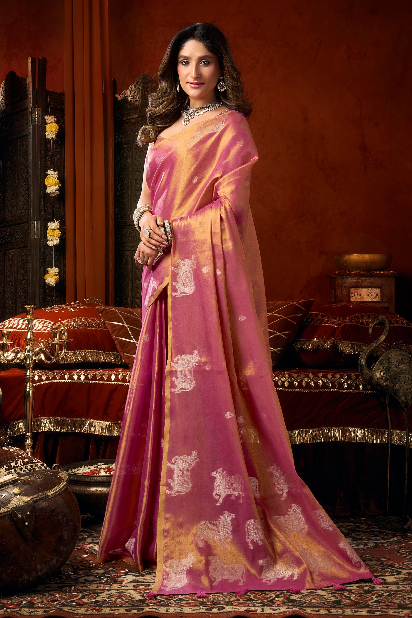 Pink Woven Tissue Saree-SAR12722_4_SareeButa.com