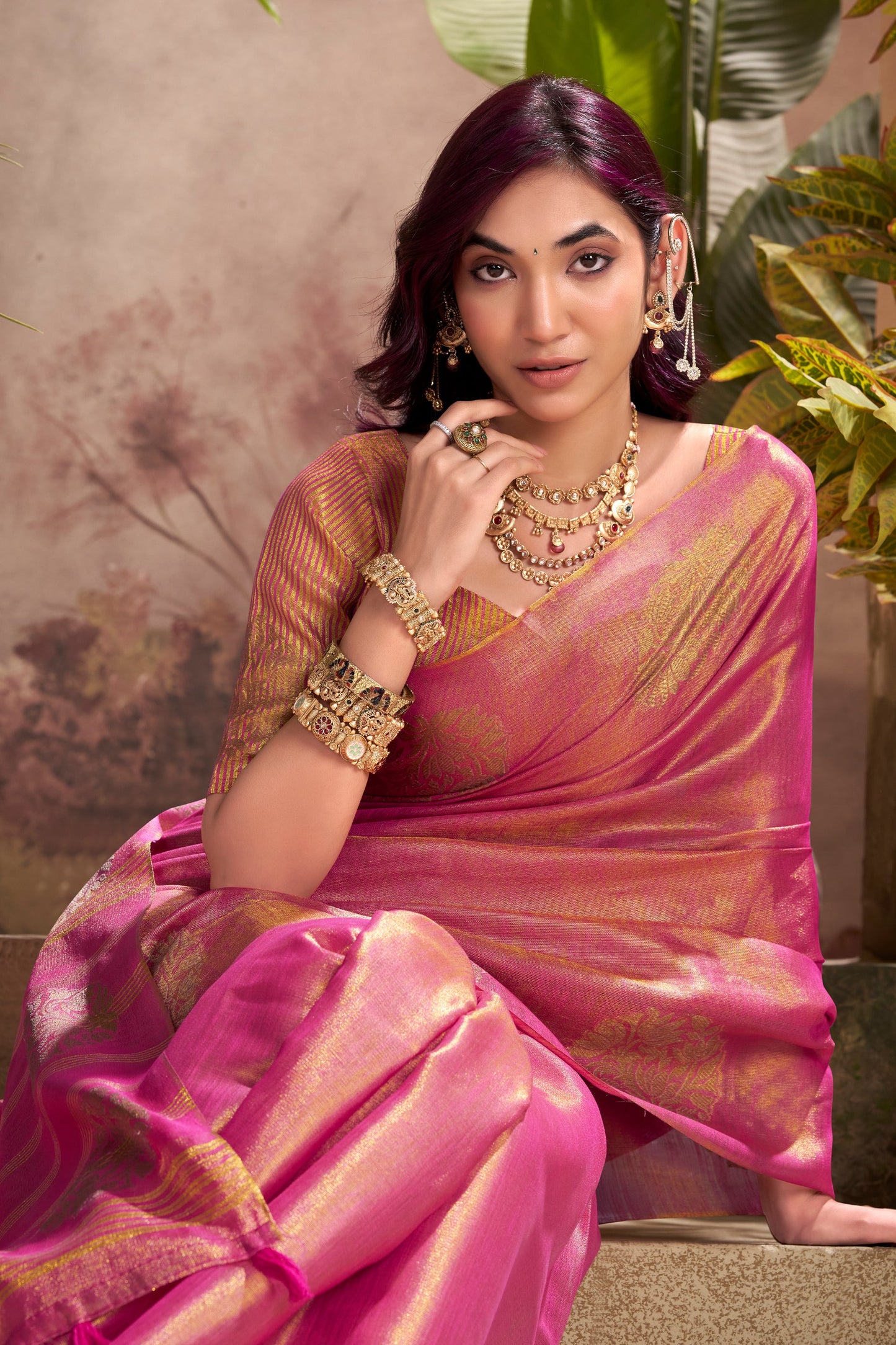 Pink Woven Tissue Silk Saree-SAR10013_3_SareeButa.com