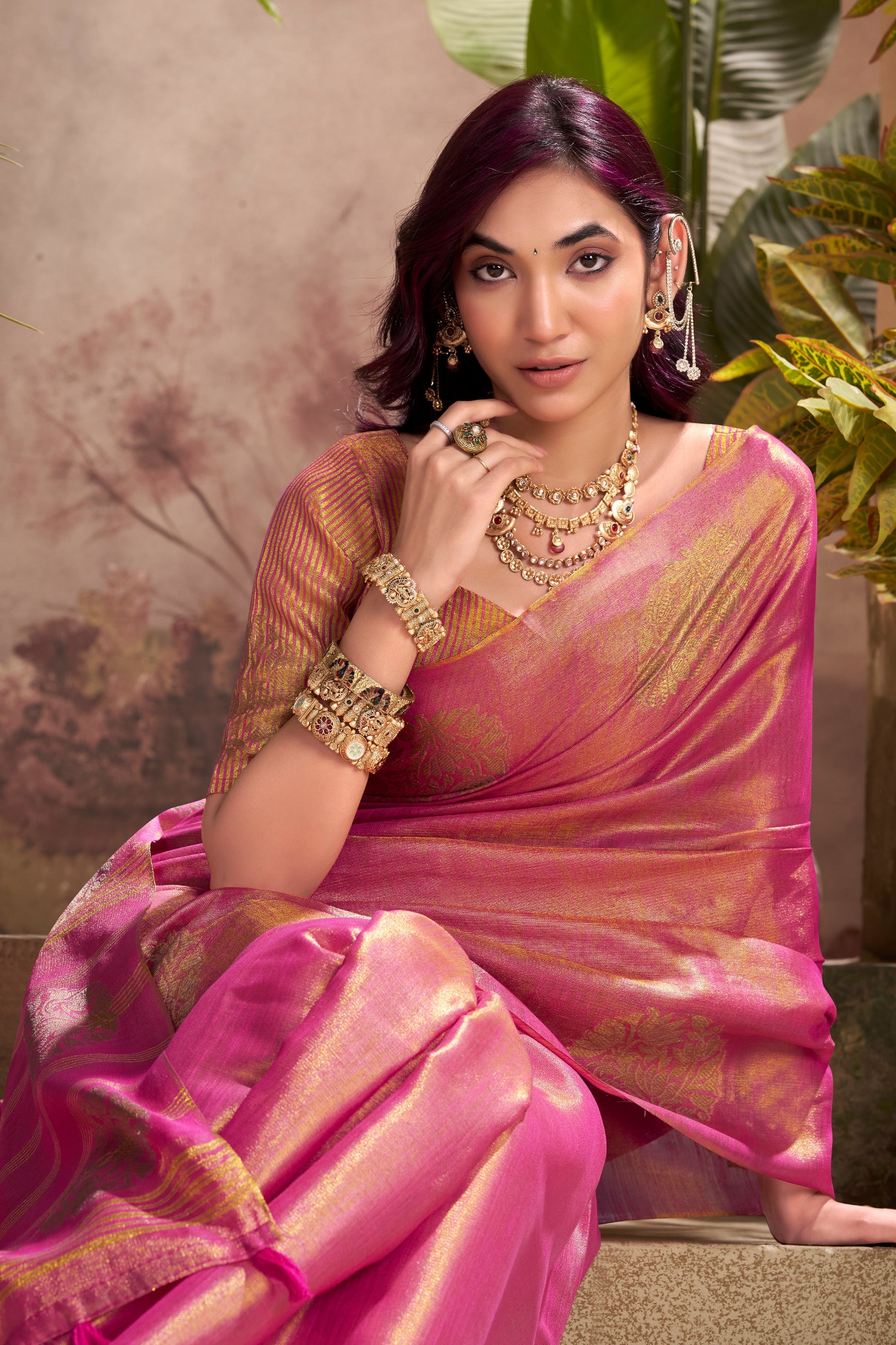 Pink Woven Tissue Silk Saree-SAR10013_3_SareeButa.com