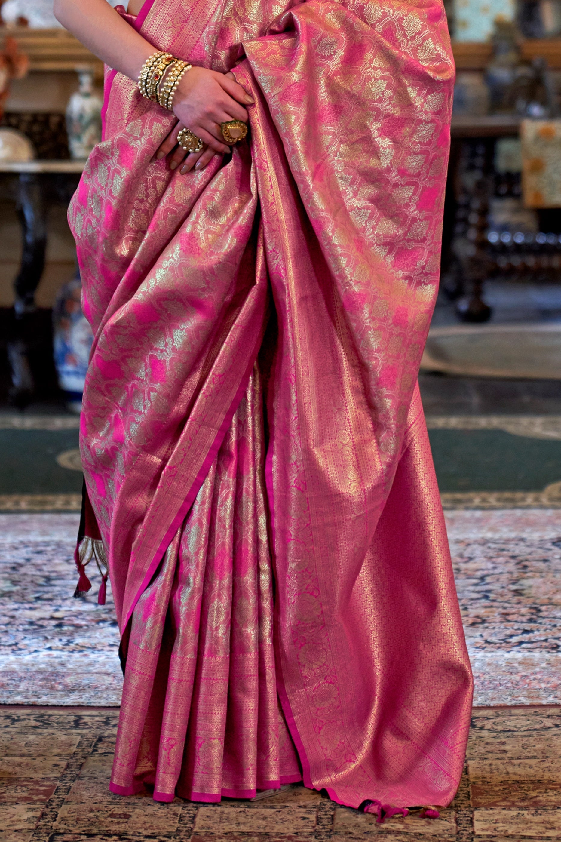 Pink Woven Tissue Silk Saree-SAR11319_4_SareeButa.com