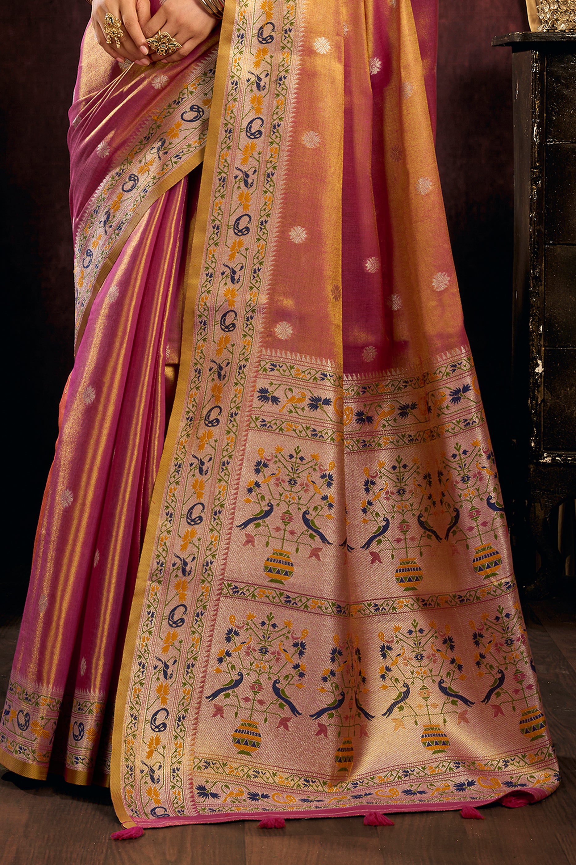 Pink Woven Tissue Silk Saree-SAR13191_6_SareeButa.com