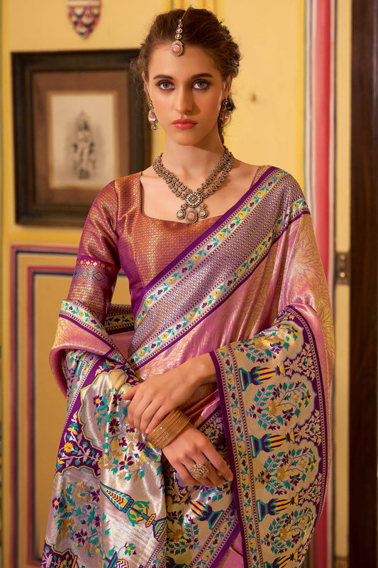 Pink Woven Tissue Silk Saree-ZB134737_2_SareeButa.com