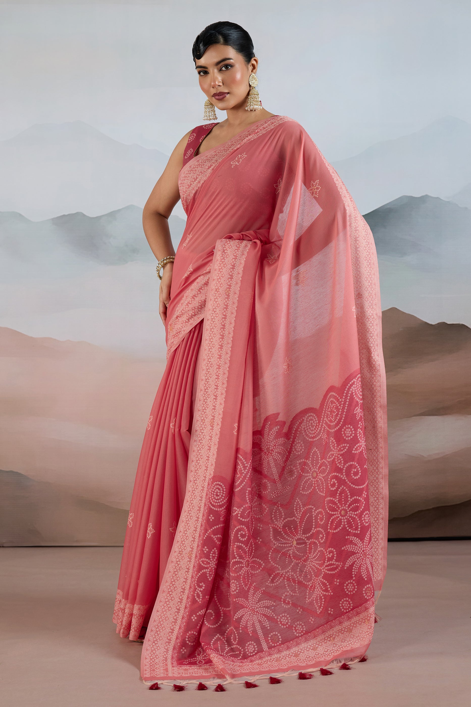 Pink Woven Viscose Cotton Saree-SAR12301_3_SareeButa.com