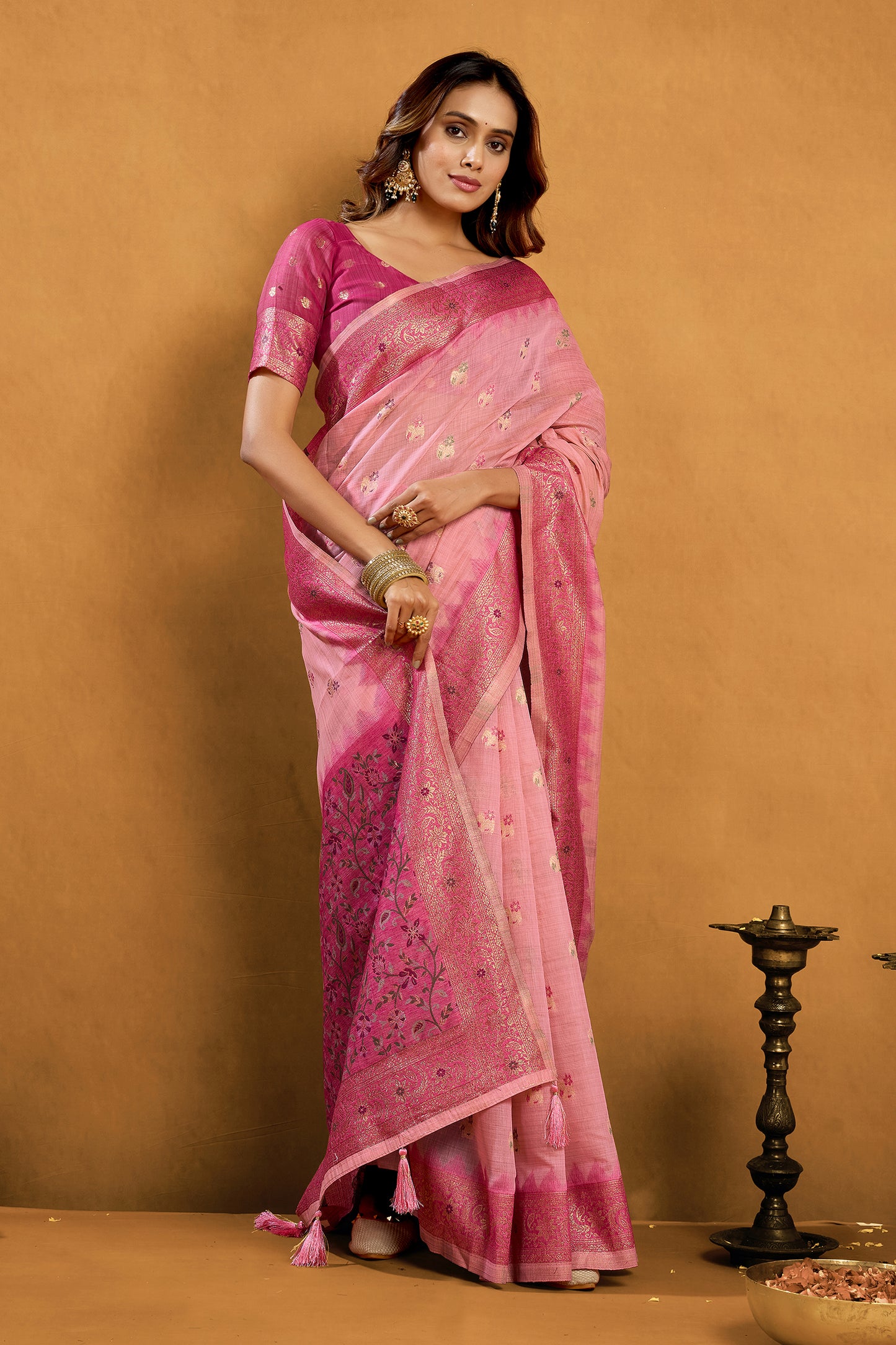 Pink Woven Woven Cotton Silk Saree-SAR12606_3_SareeButa.com
