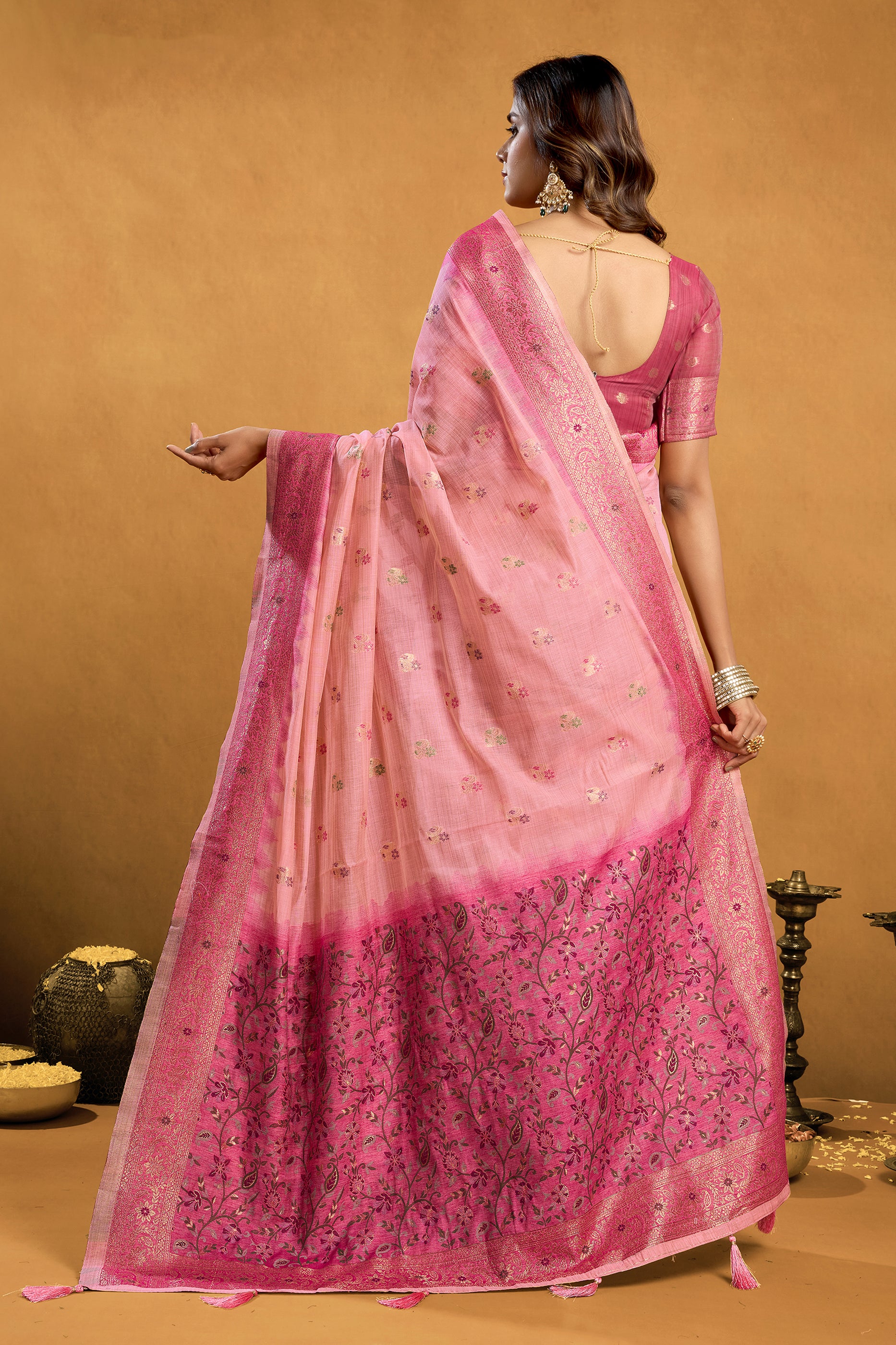 Pink Woven Woven Cotton Silk Saree-SAR12606_5_SareeButa.com