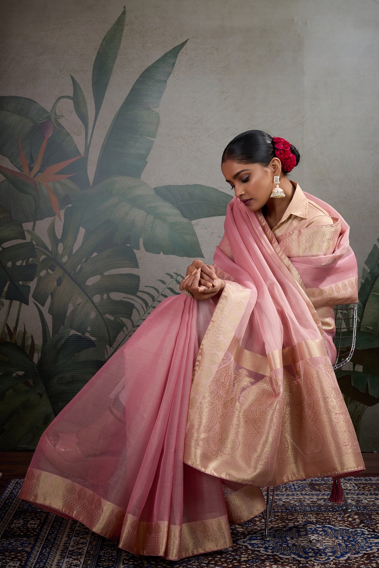 Pink Woven Zari Tissue Saree-SAR11811_3_SareeButa.com