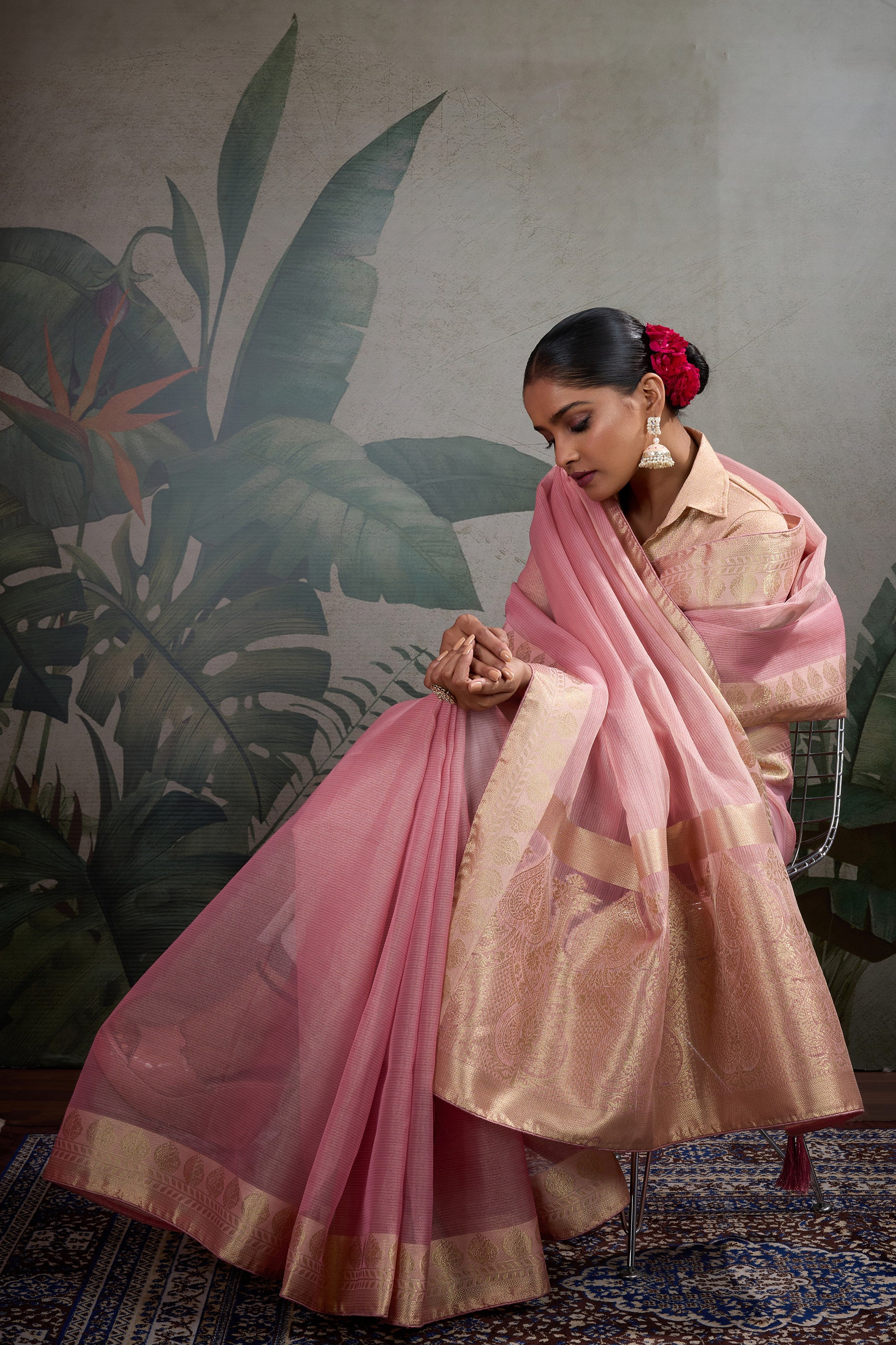Pink Woven Zari Tissue Saree-SAR11811_3_SareeButa.com
