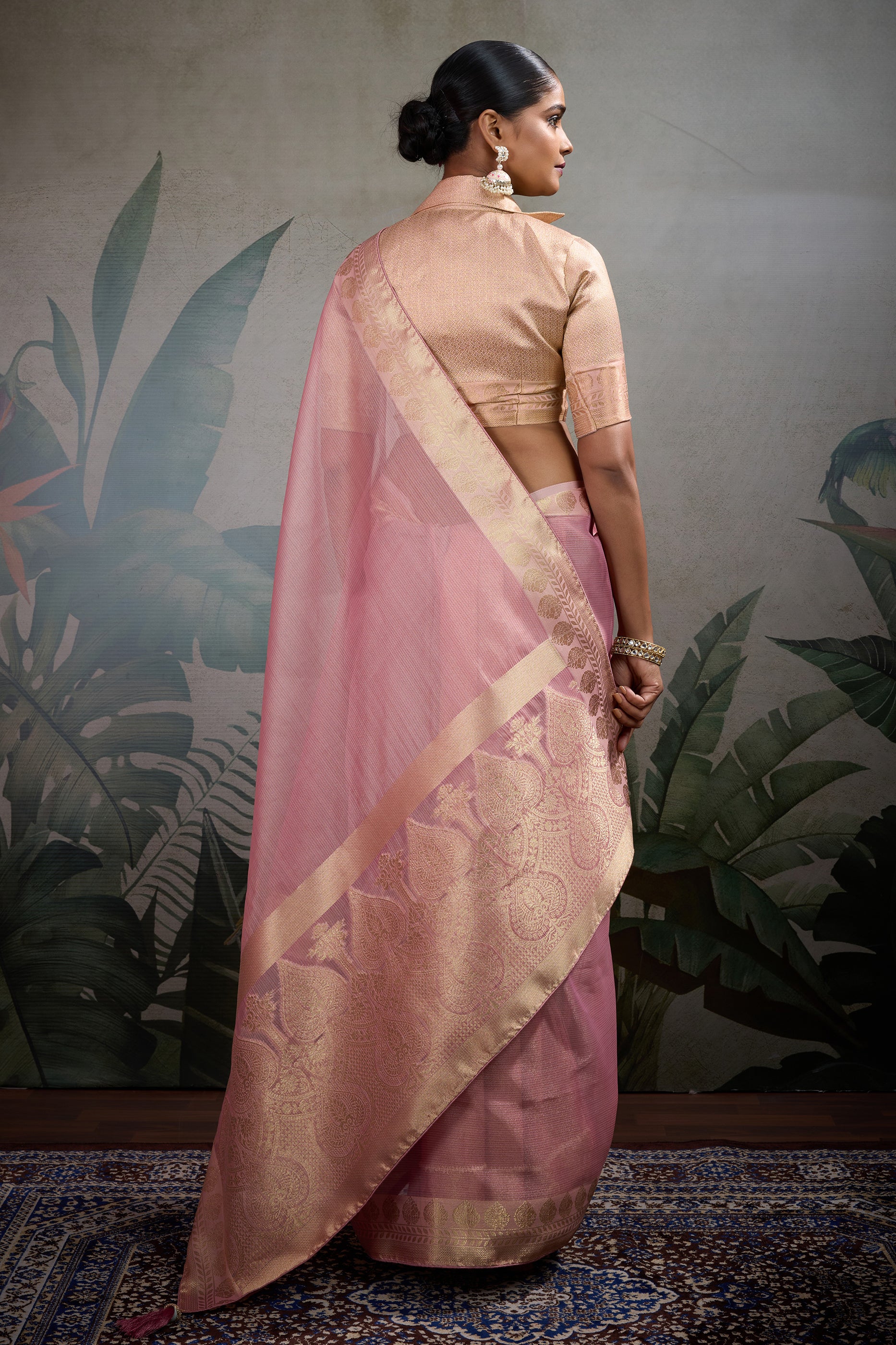 Pink Woven Zari Tissue Saree-SAR11811_4_SareeButa.com