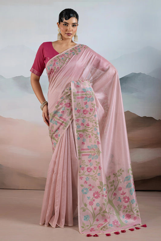 Pink Zari Tissue Brasso saree-SAR12299_1_SareeButa.com