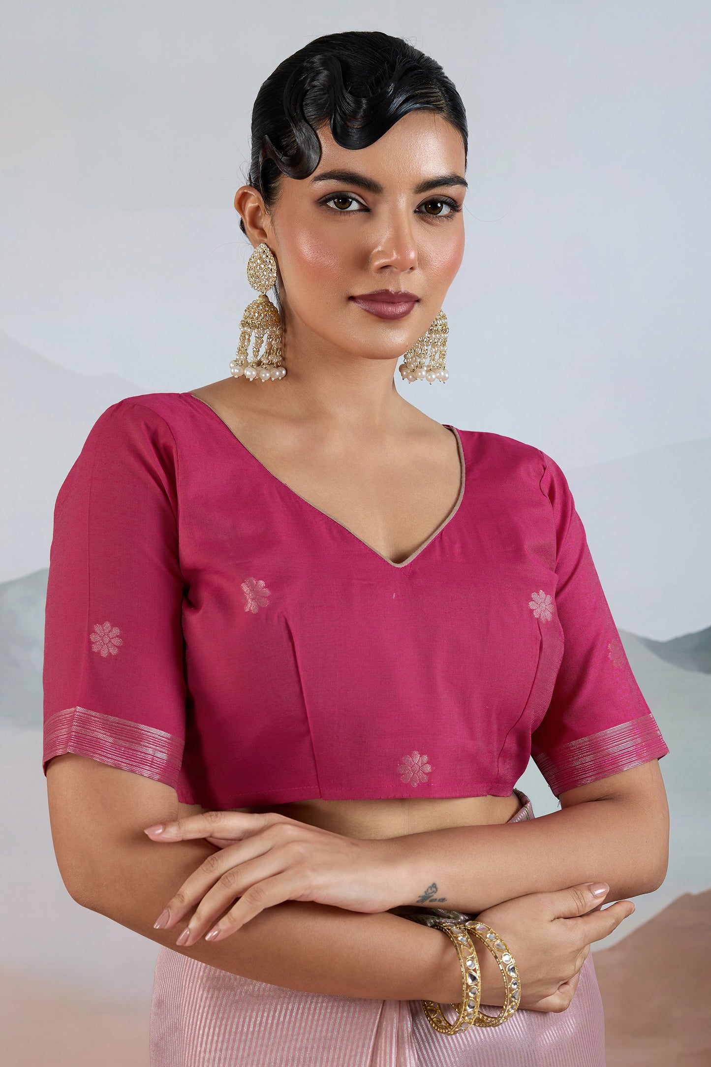 Pink Zari Tissue Brasso saree-SAR12299_4_SareeButa.com