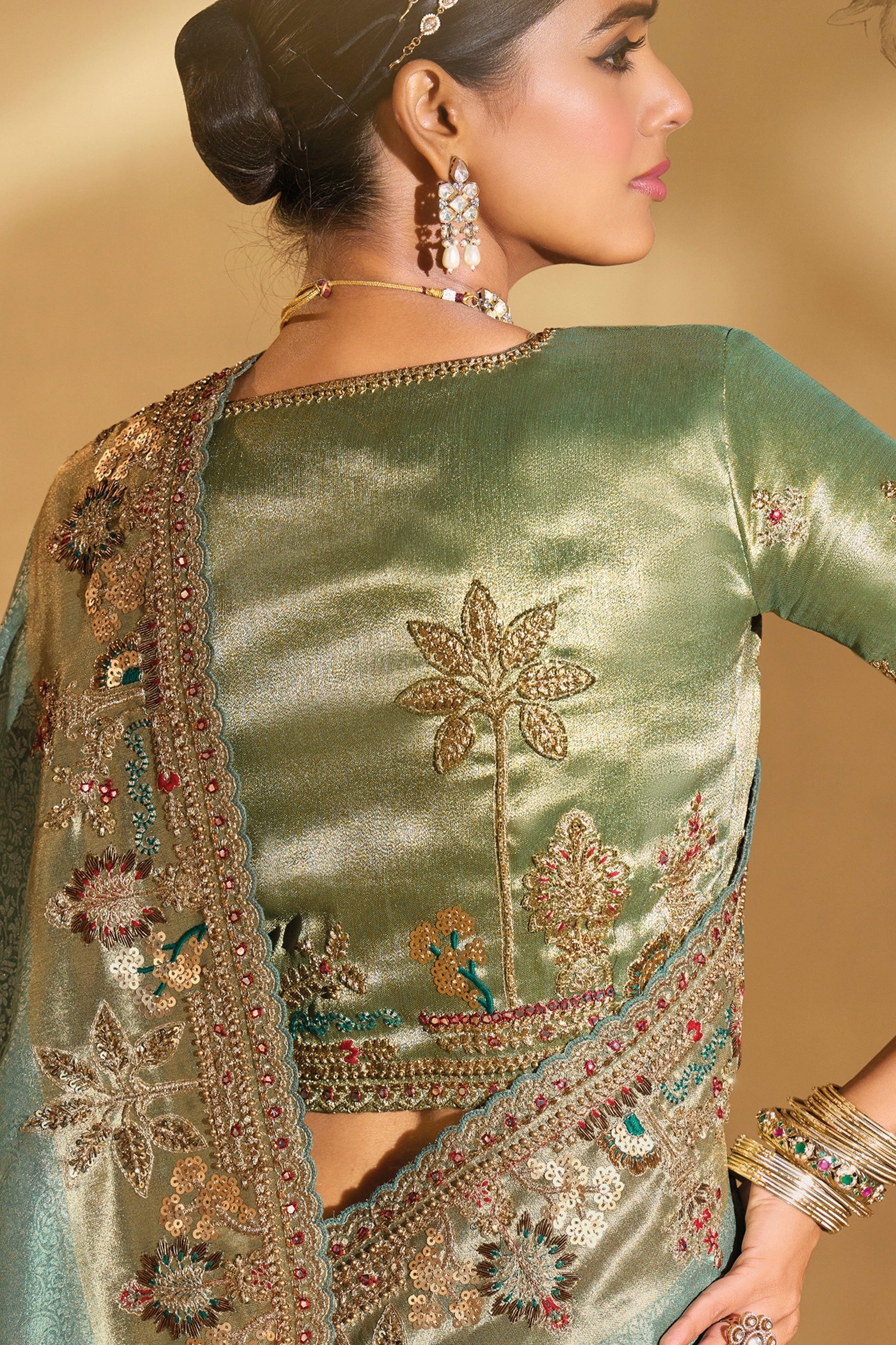 Pista Green Embroidered Silk Saree-SAR10617_3_SareeButa.com