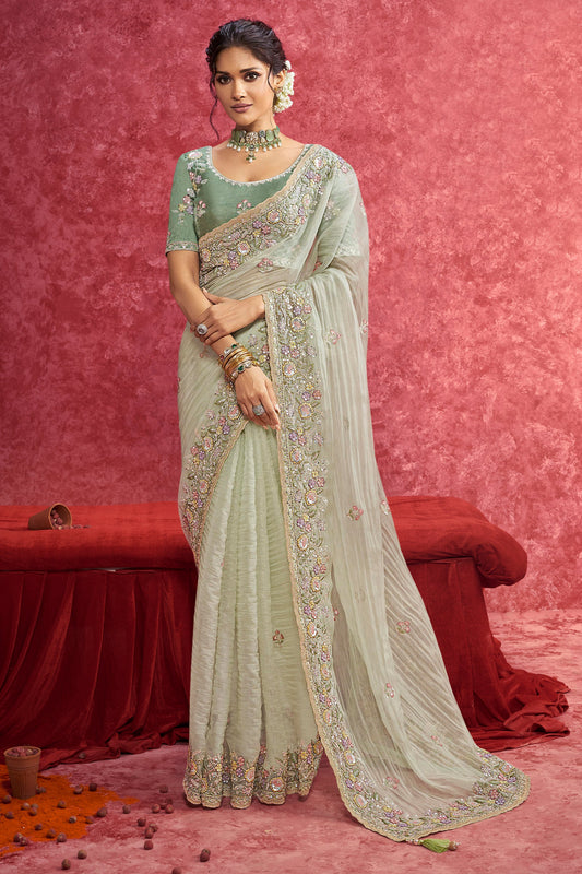 Pista Green Embroidered Silk Saree-SAR10282_1_SareeButa.com