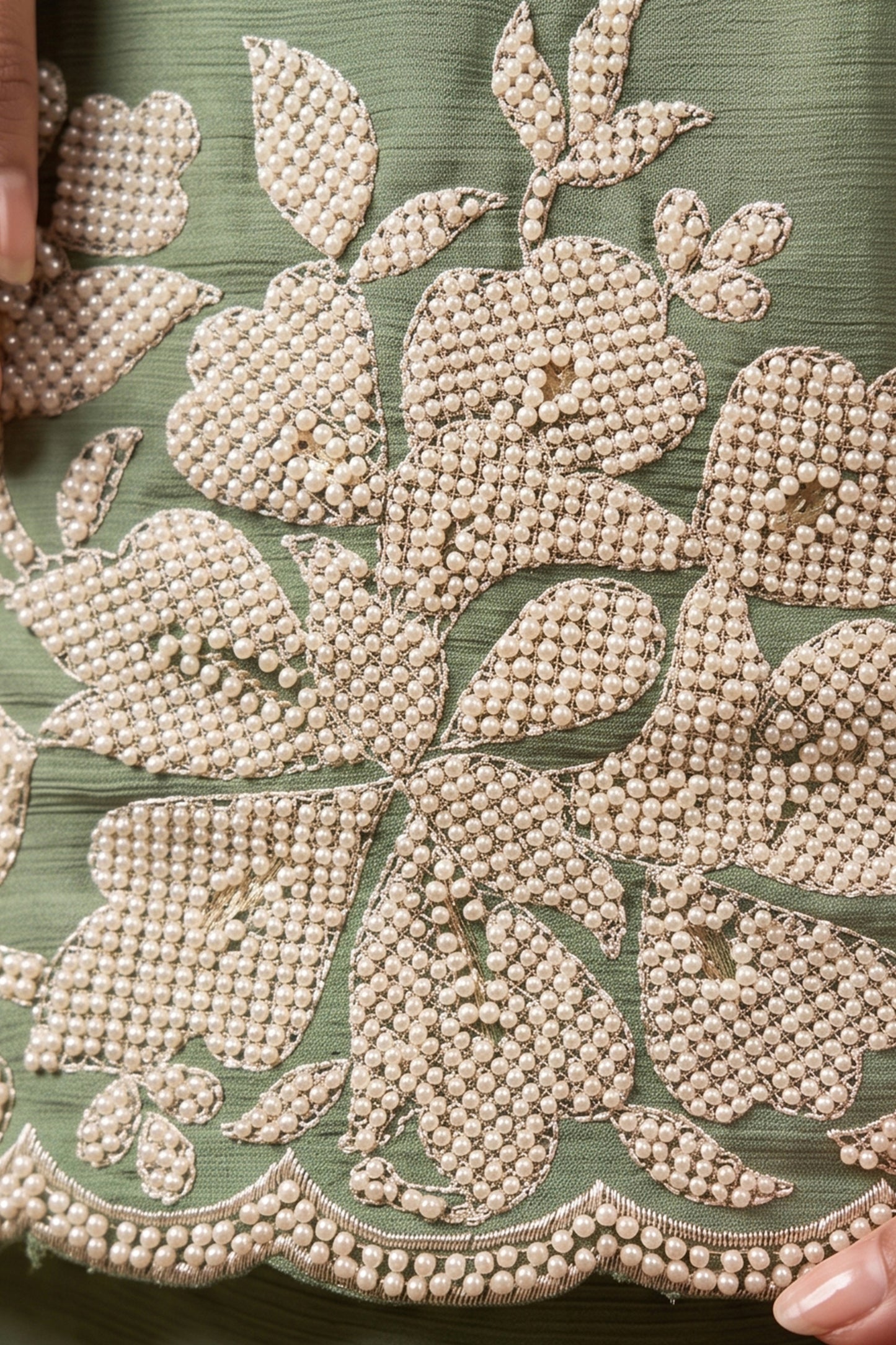 Pista Green Readymade Bead Work Chinon Suit-SAR12980_5_SareeButa.com