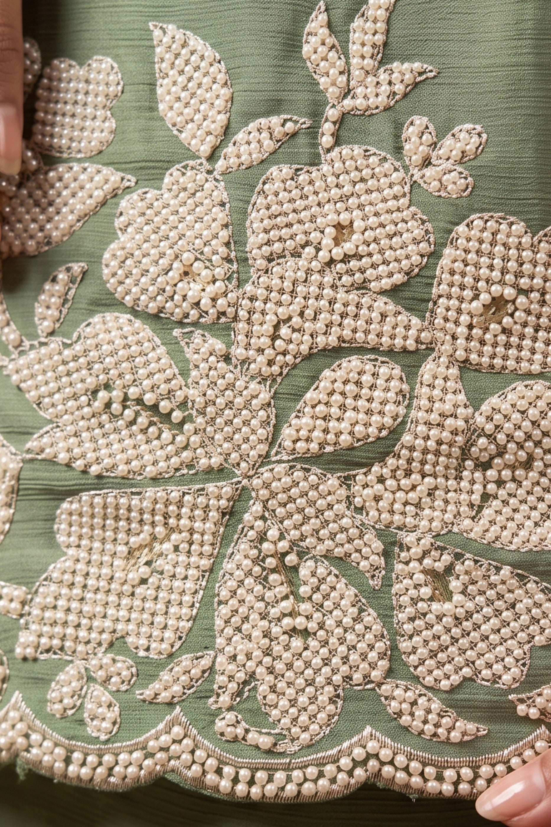 Pista Green Readymade Bead Work Chinon Suit-SAR12980_5_SareeButa.com