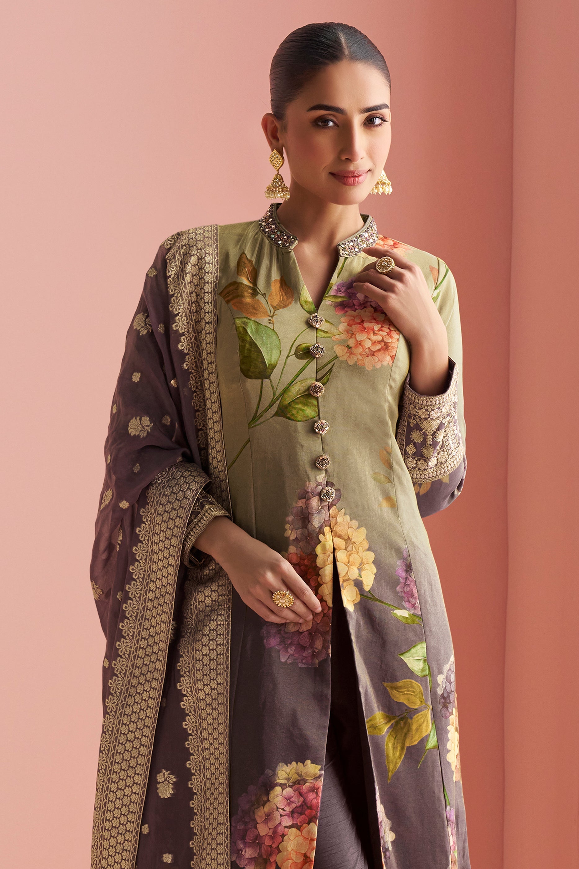 Pista Green Readymade Embroidered Silk Suit-SAR10501_3_SareeButa.com